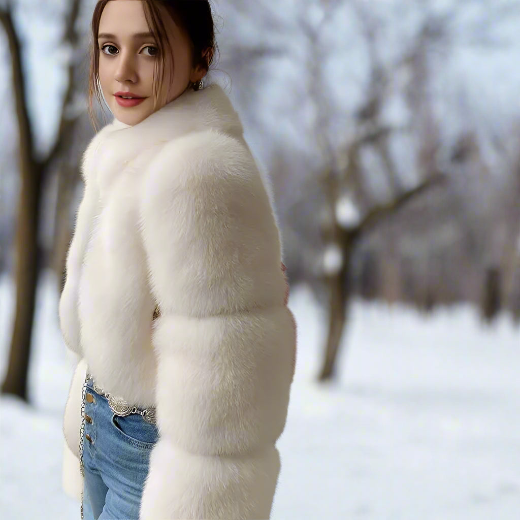 DS Designer Plush Fox Fur Coat