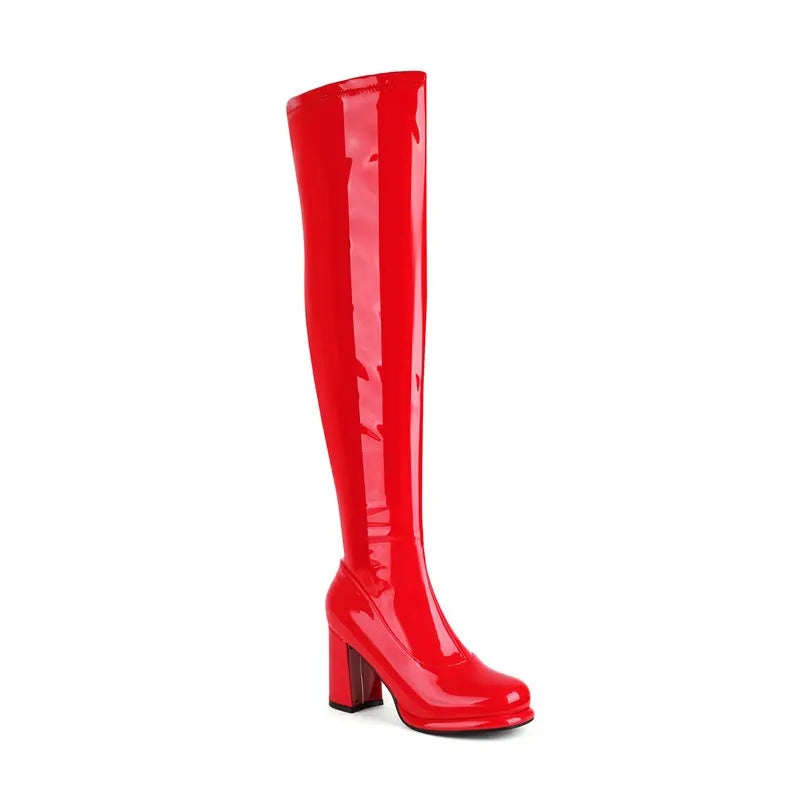 DS Designer 7737-8443 Over The Knee Block Heel Boots