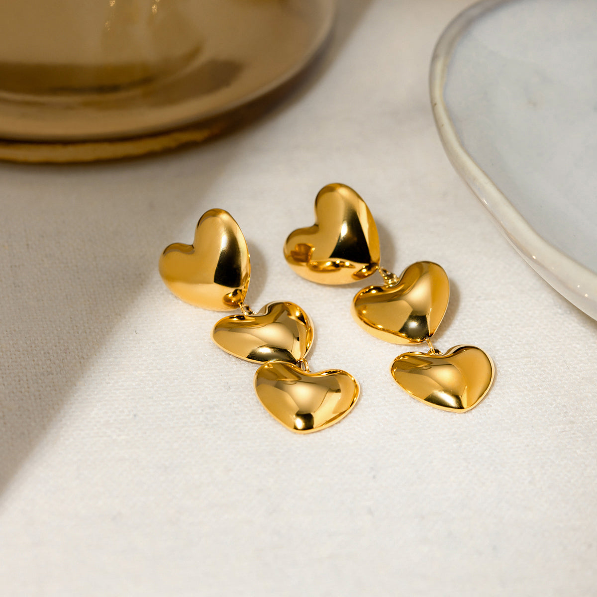 DCDI Bubble Hearts Stainless Steel Heart Earrings