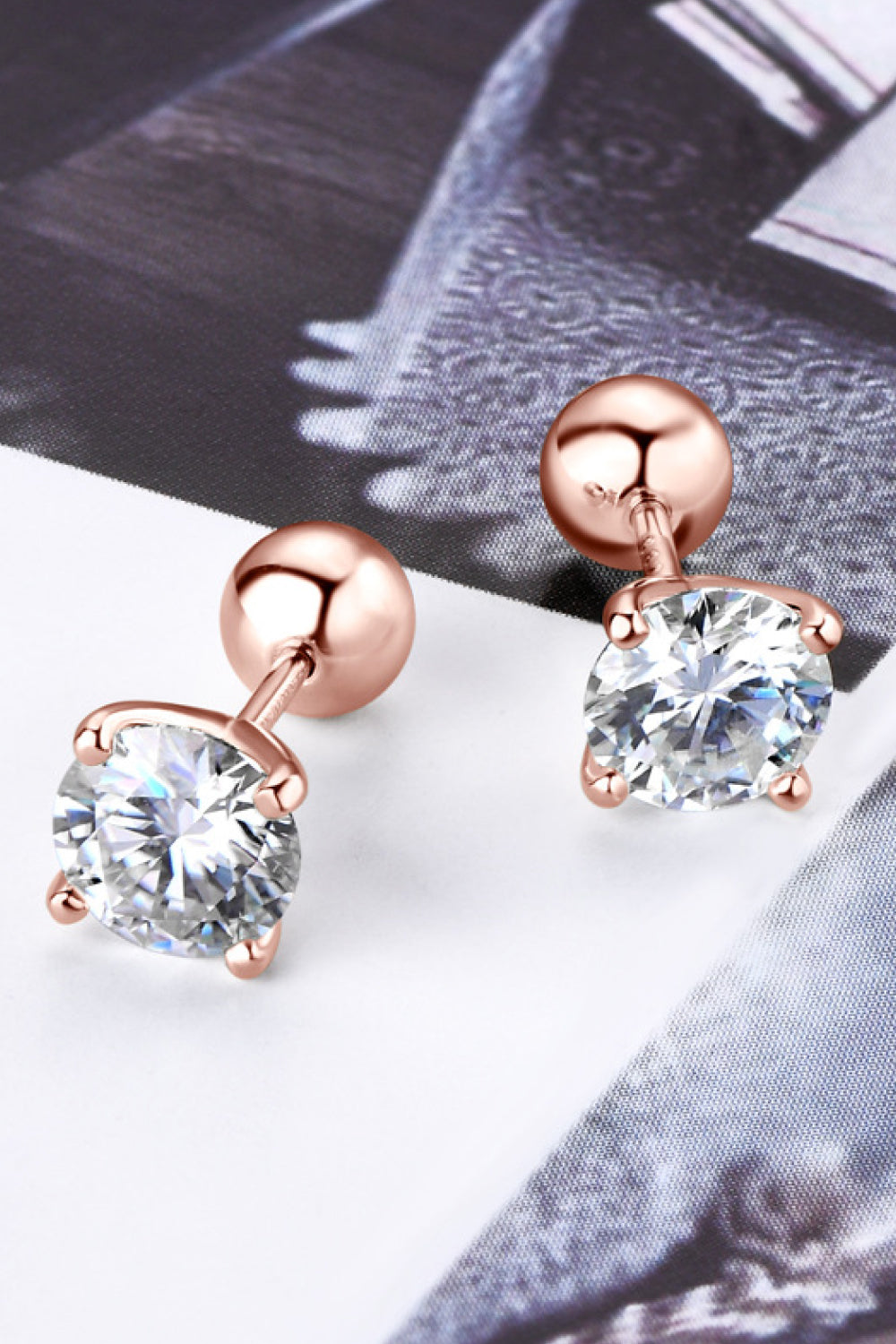 DCDI 2 Carat Moissanite 925 Sterling Silver Stud Earrings