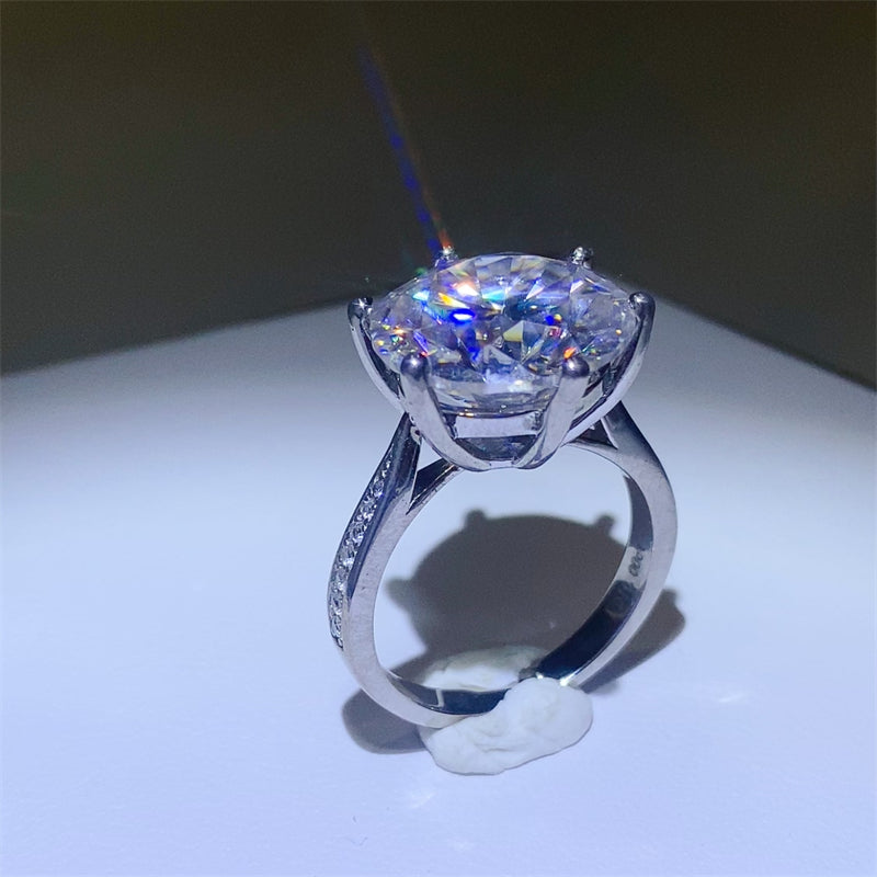 DCDI 10 Carat Moissanite 925 Sterling Silver Pure Intentions Ring