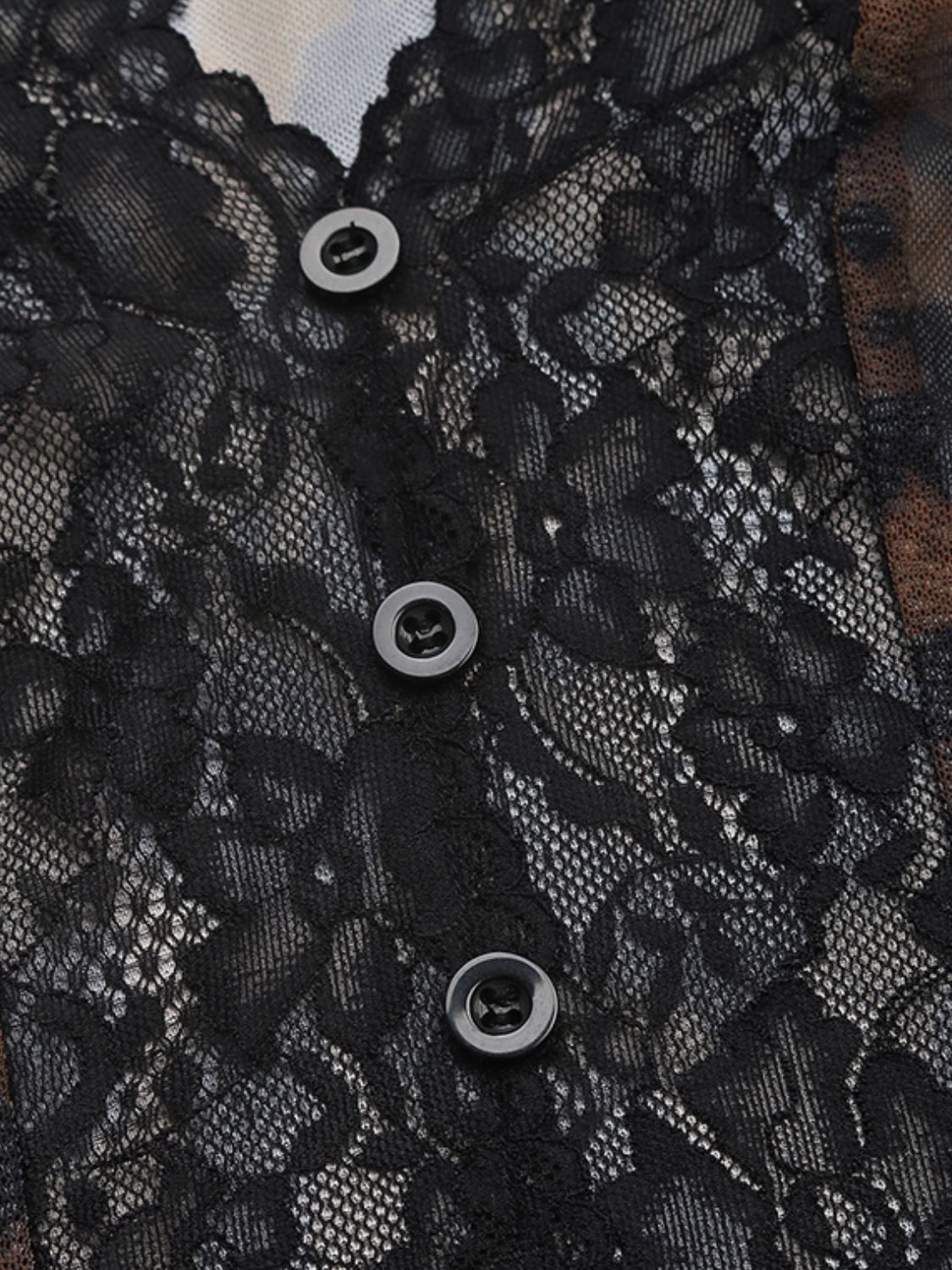DS Leopard V-Neck Lace Bodysuit