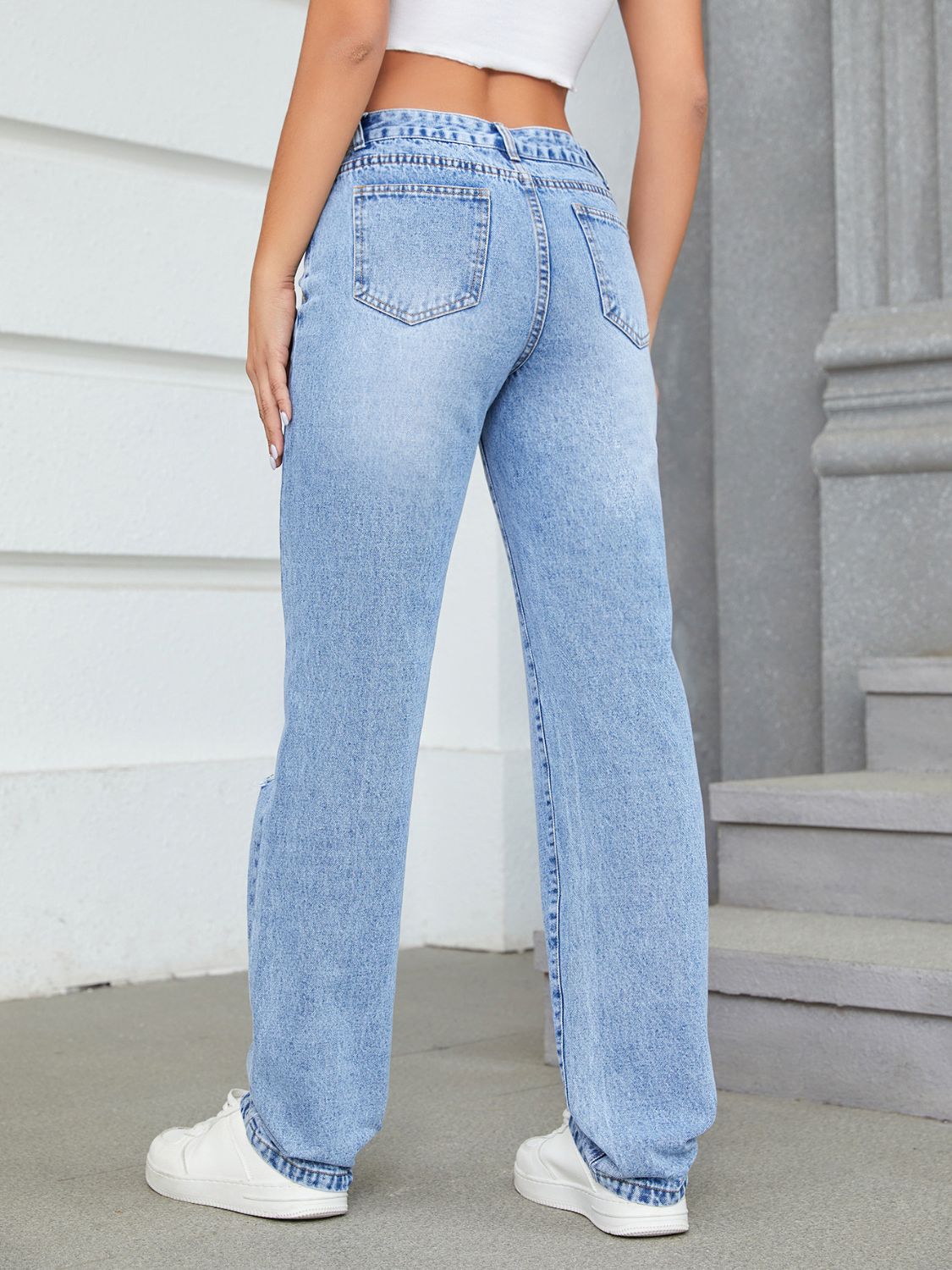 DS Premium Denim Luxury 98 Distressed Jeans with Pockets