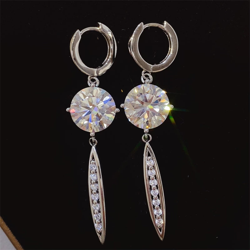 DCDI 10 Carat Moissanite Harmony Drop Earrings