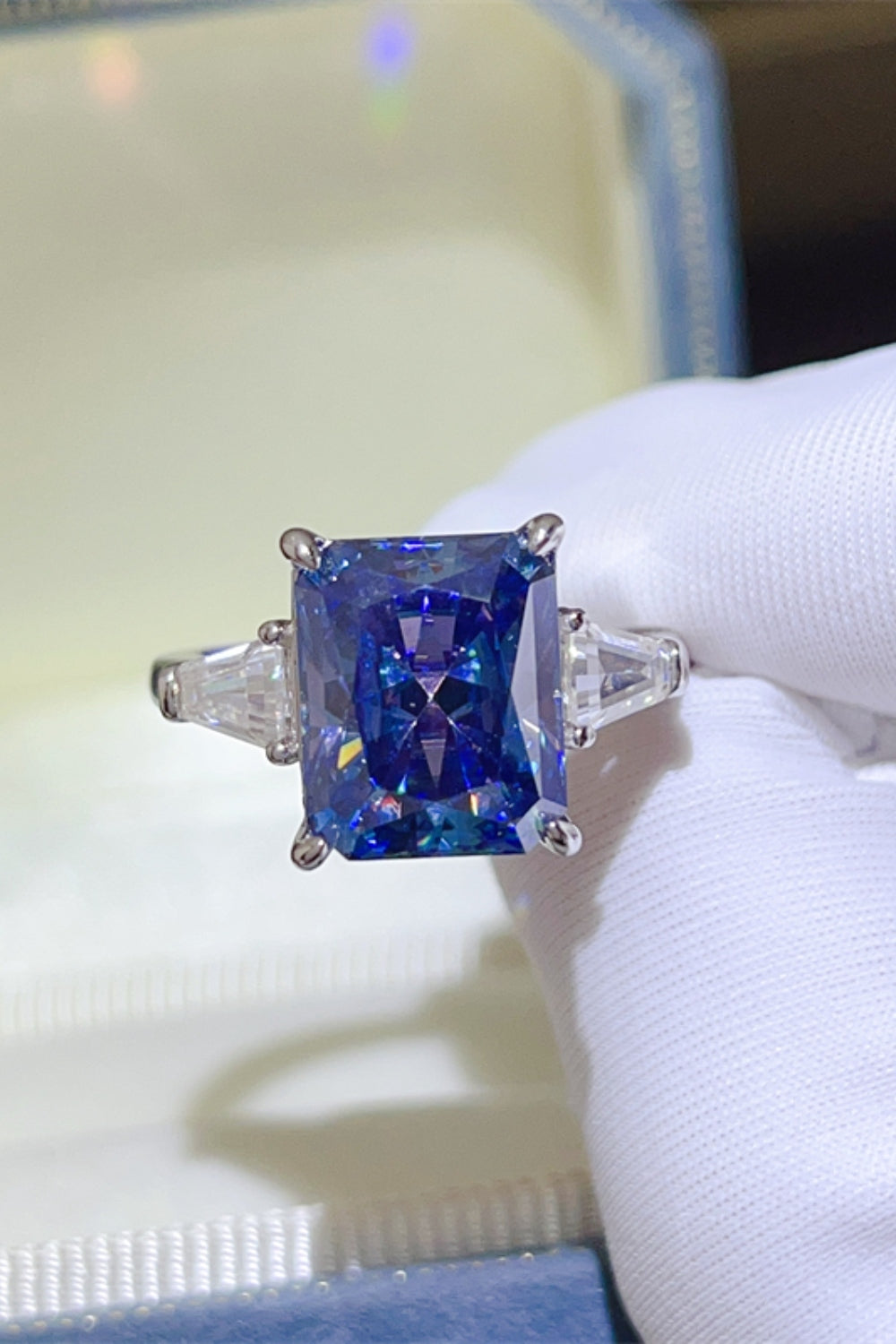 DCDI Awakened -5 Carat Princess Cut Moissanite 925 Sterling Silver Ring