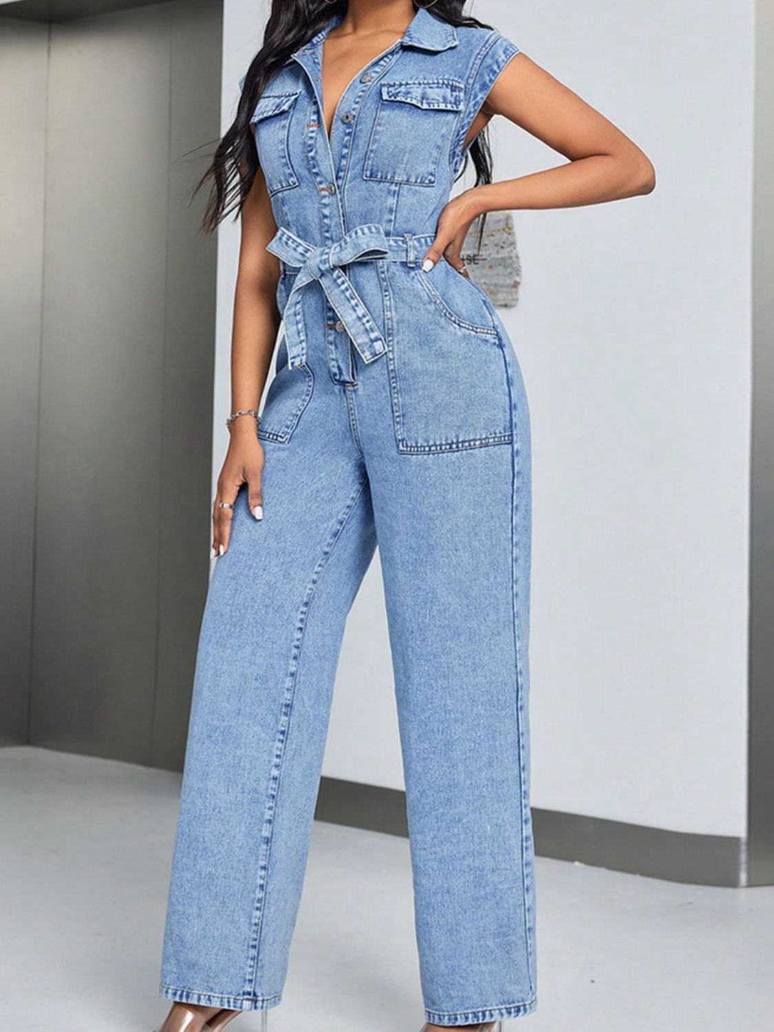 DS Designer 2427-4762 Premium Denim Jumpsuit