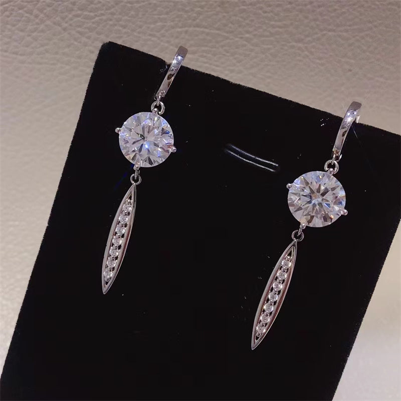 DCDI 10 Carat Moissanite Harmony Drop Earrings