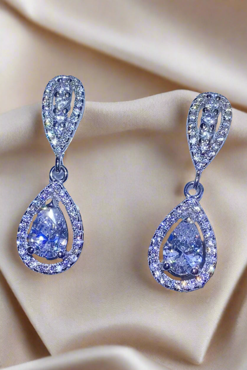 DCDI Reigning Goddess -2 Carat Moissanite 925 Sterling Silver Teardrop Earrings