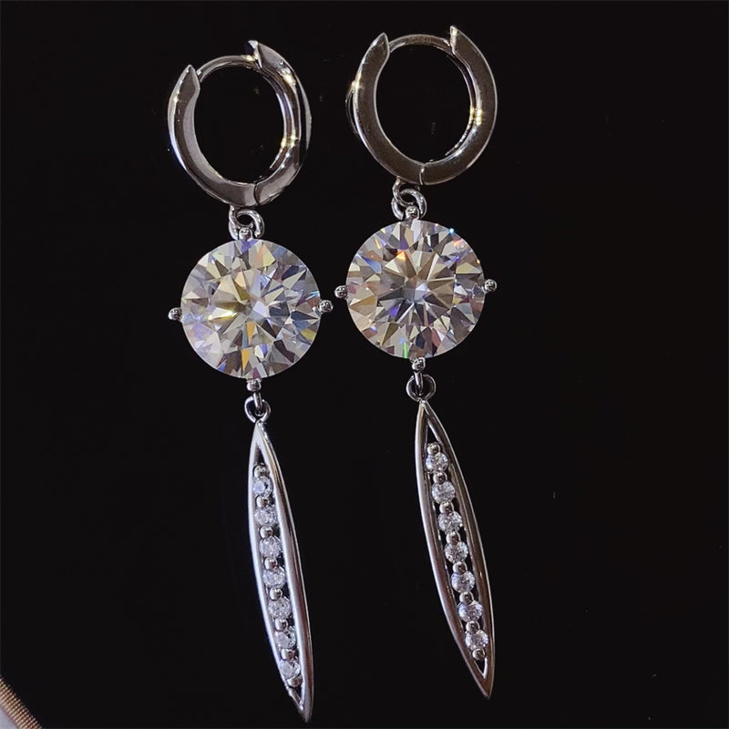 DCDI 10 Carat Moissanite Harmony Drop Earrings