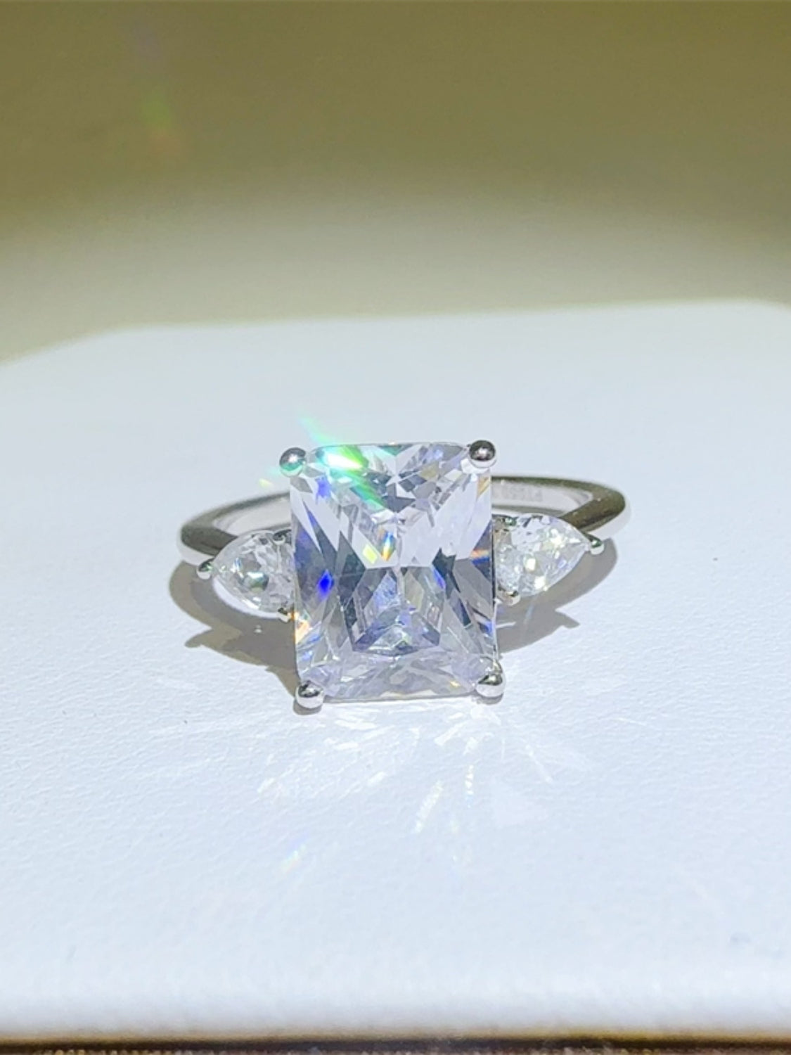 DCDI 3 Carat Squared Moissanite 925SS Ring