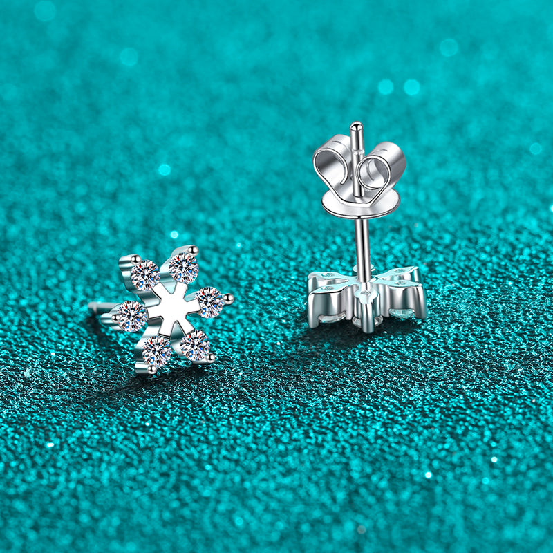DCDI Snowflake Moissanite 925SS Earrings
