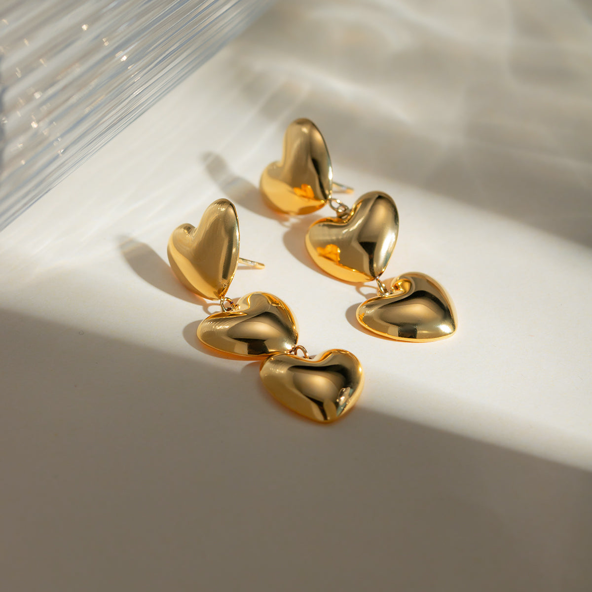 DCDI Bubble Hearts Stainless Steel Heart Earrings