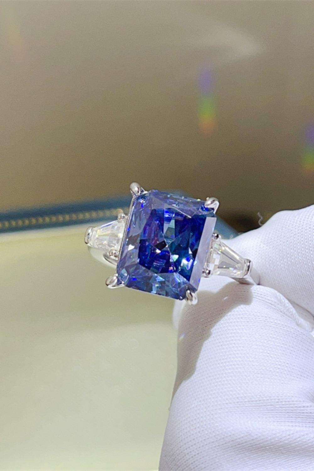 DCDI Awakened -5 Carat Princess Cut Moissanite 925 Sterling Silver Ring