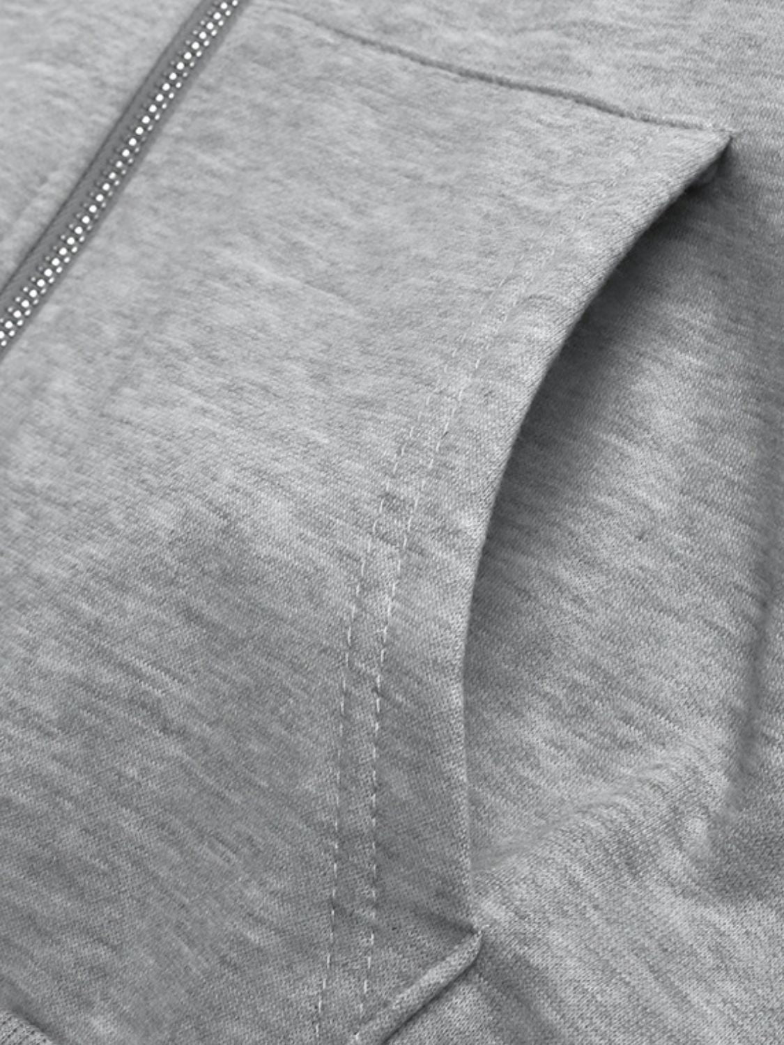 DA Simply Diva Rhinestone Zip Up Long Sleeve Hoodie