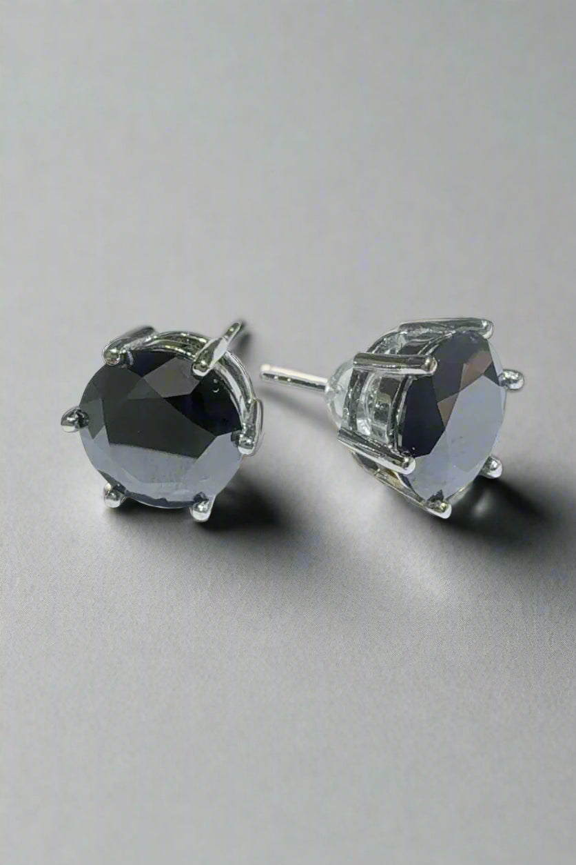 DCDI 4 Carat Black Moissanite 925SS Stud Earrings