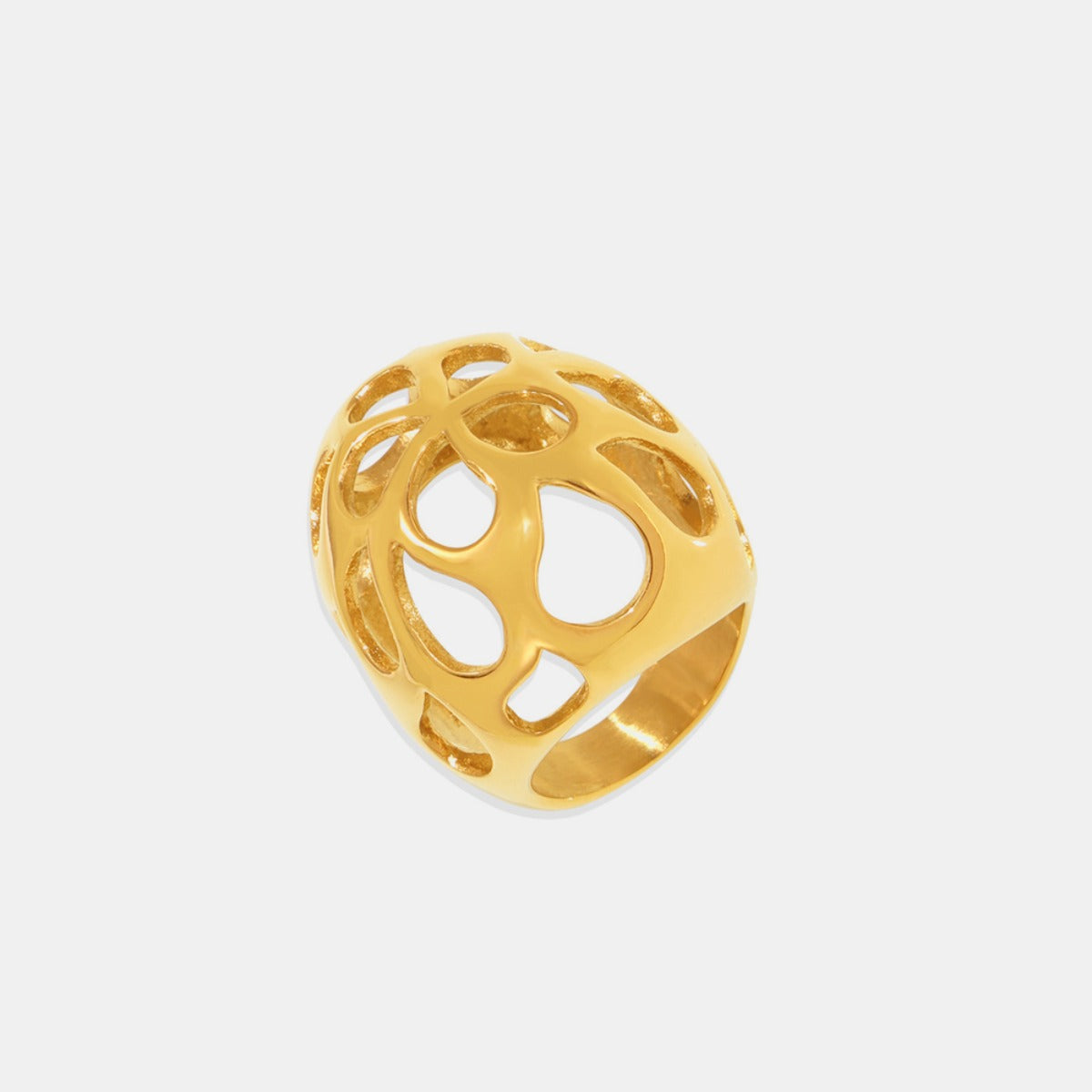 DCDI Stainless Steel Sculpted Cutout Ring