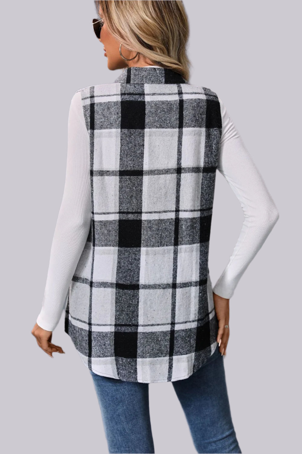 DS Simply Diva Plaid Vest