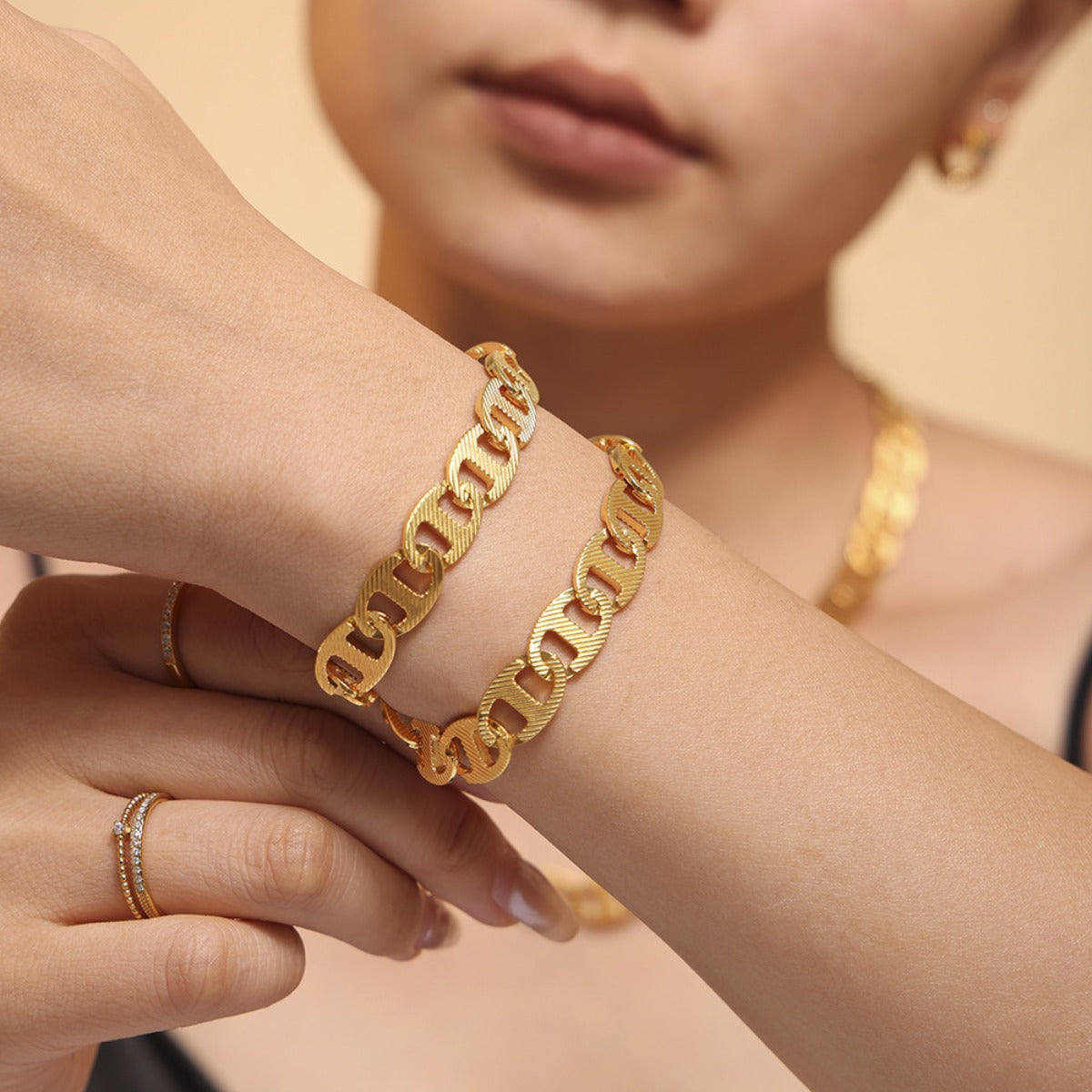 DCDI 18K Gold-Plated Stainless Steel In Sync Bracelet