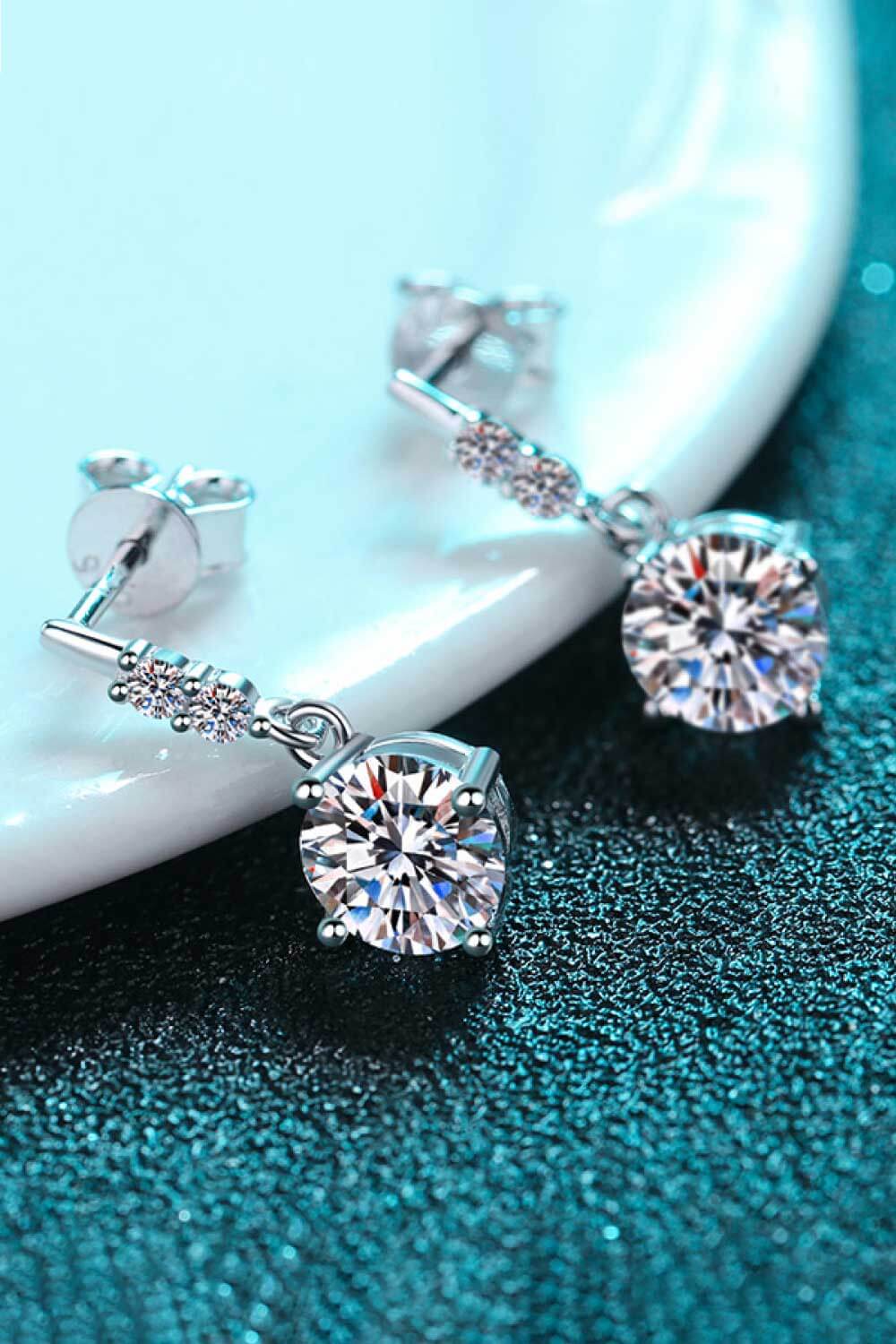 DCDI Simply Amazed 0.5 Carat Moissanite Drop Earrings