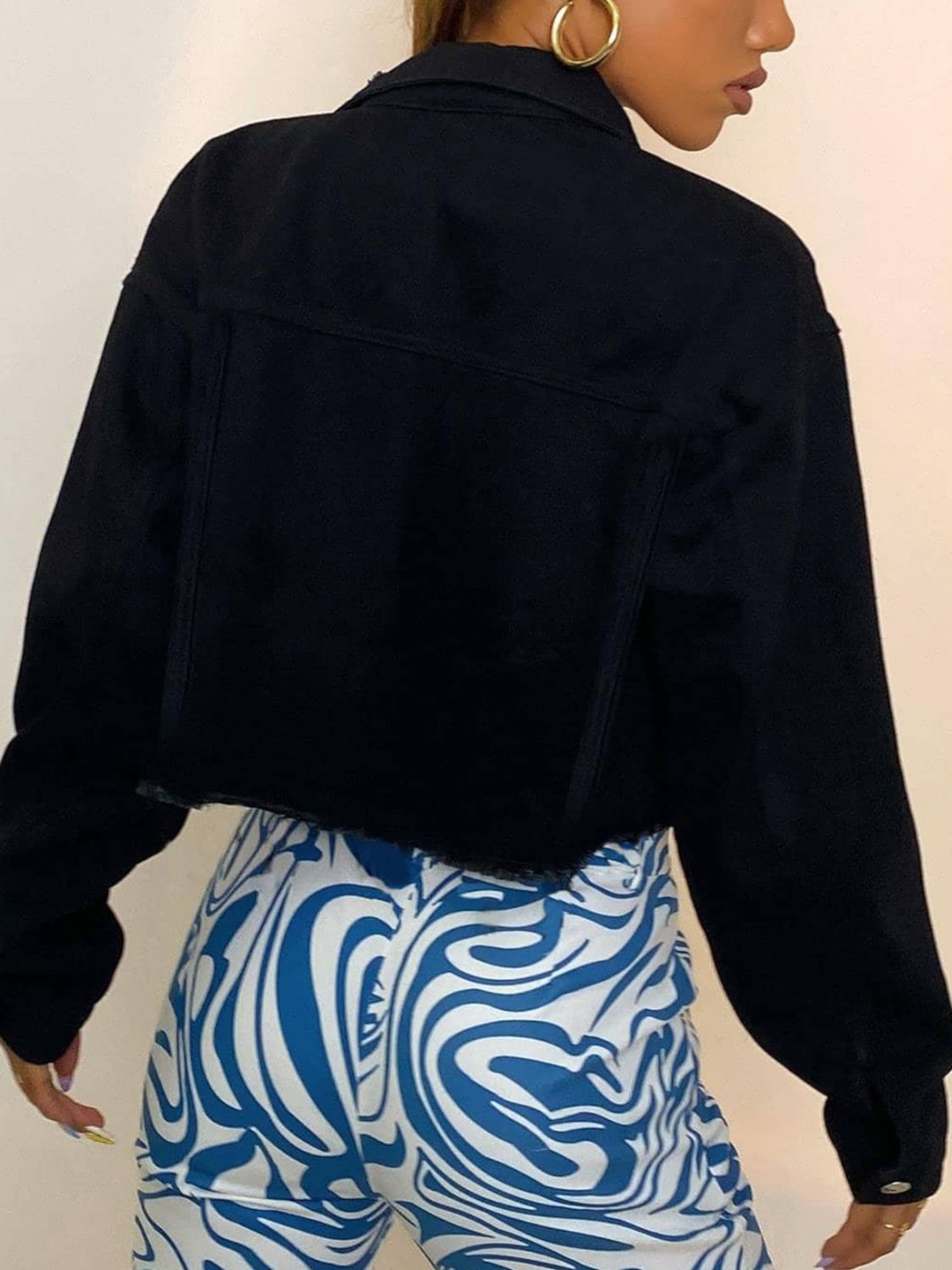 DS Designer Blackout Distressed Premium Denim Jacket