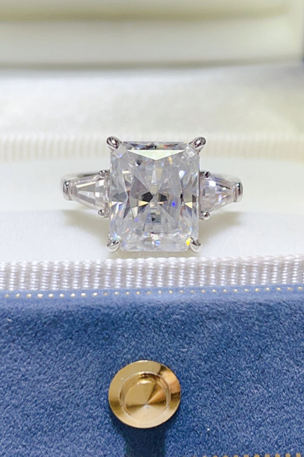 DCDI Serenity- 5 Carat Princes Cut Moissanite 925 Sterling Silver Ring
