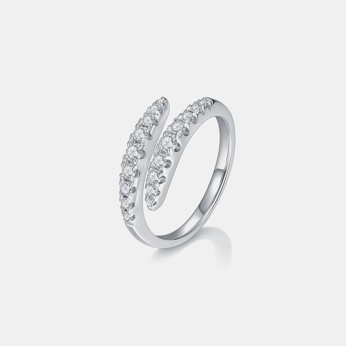 DCDI Harness 925 Sterling Silver Moissanite Bypass Ring