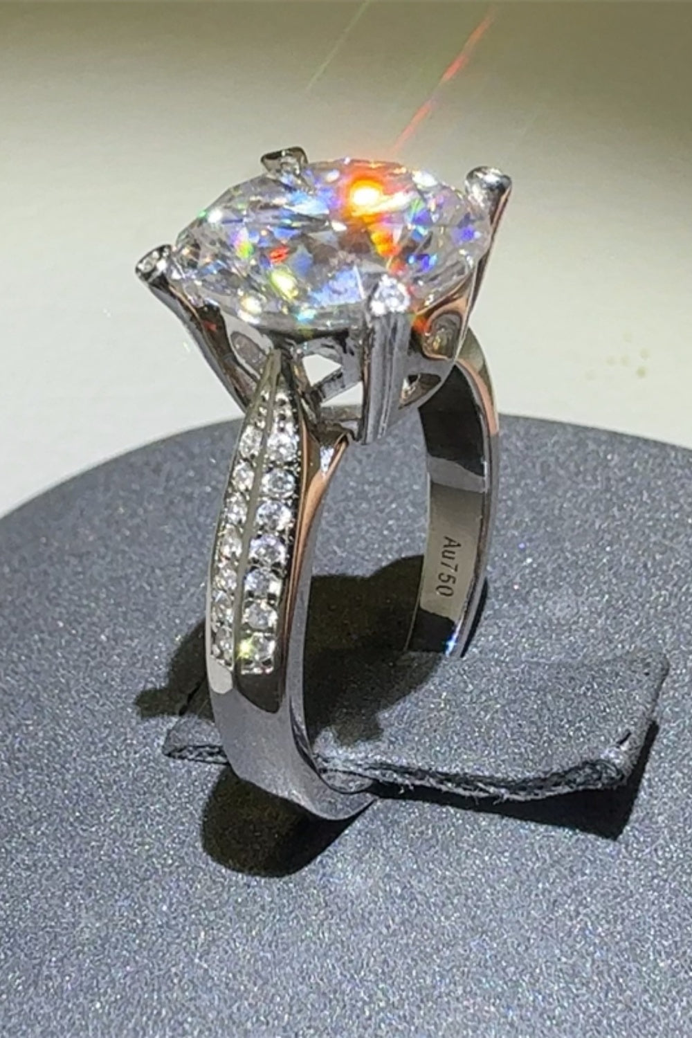 DCDI 5 Carat Moissanite 925 Sterling Silver Ring