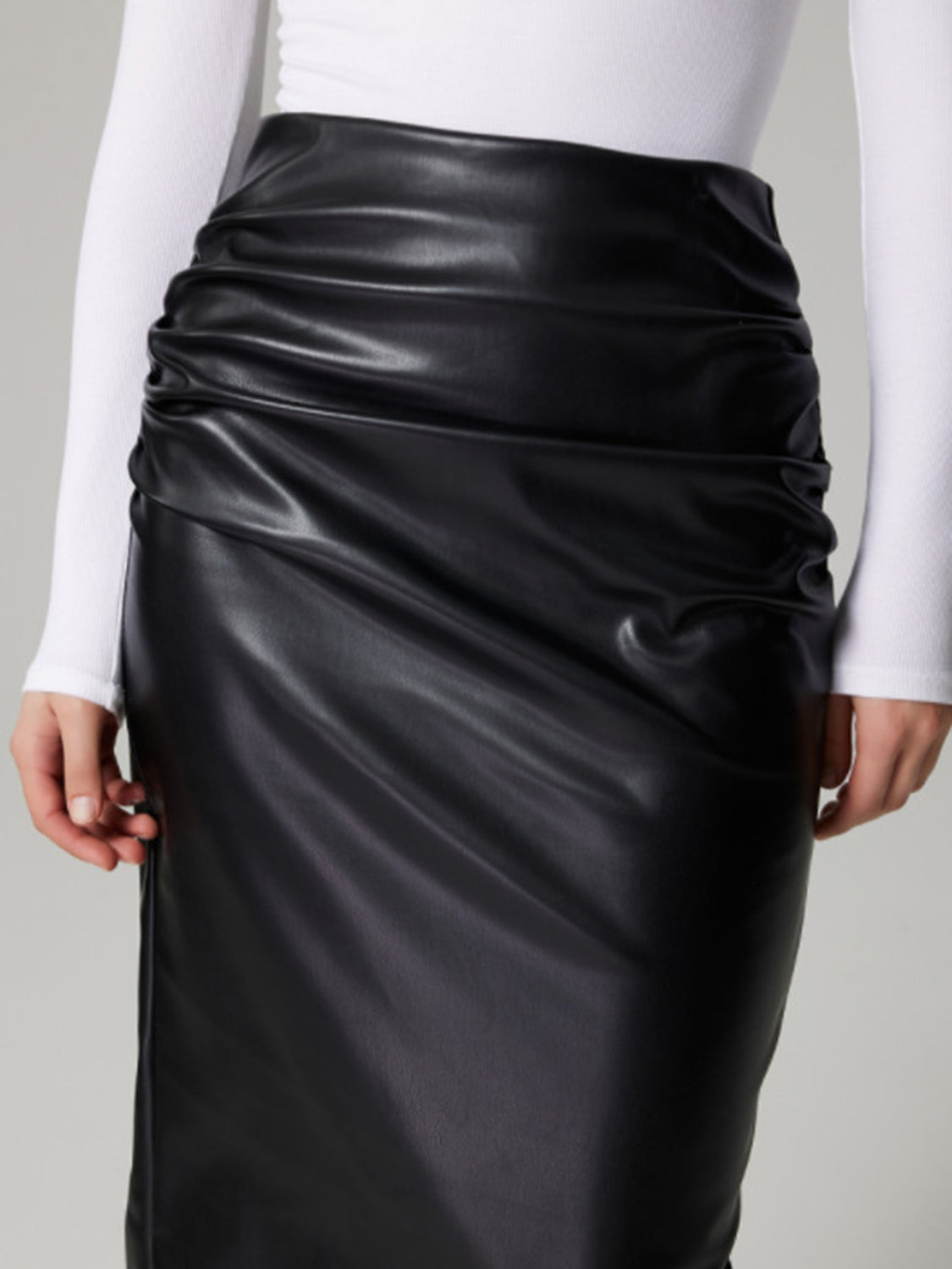 DS Prissy Ruched Midi Skirt