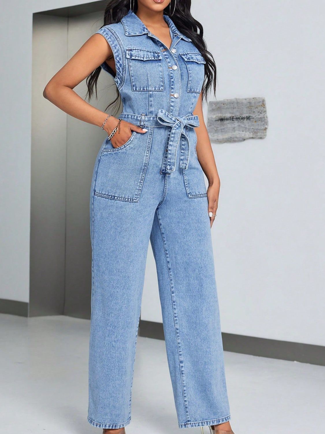 DS Designer 2427-4762 Premium Denim Jumpsuit