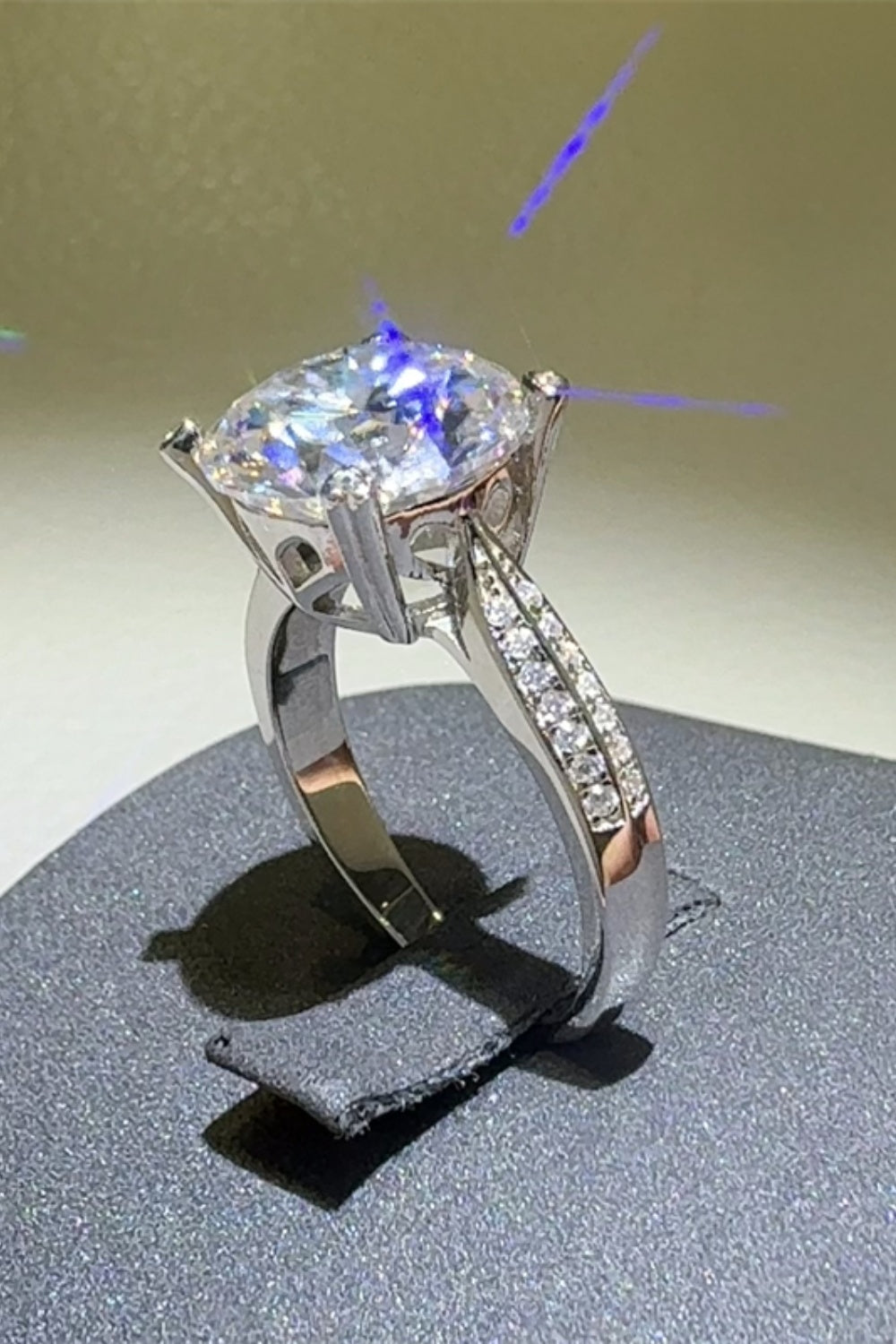 DCDI 5 Carat Moissanite 925 Sterling Silver Ring