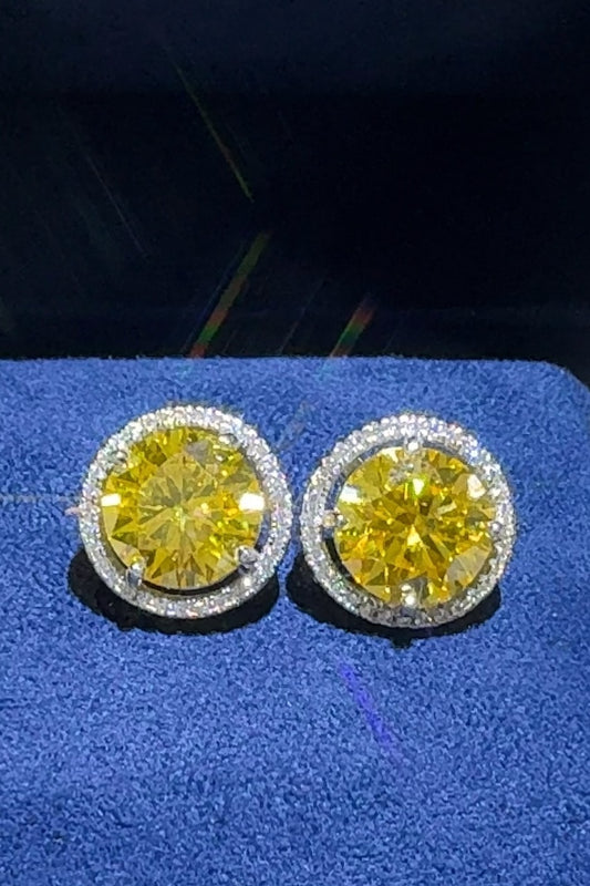 DCDI Sunshine 4 Carat Moissanite 925SS Earrings