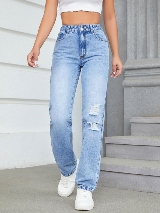DS Premium Denim Luxury 98 Distressed Jeans with Pockets