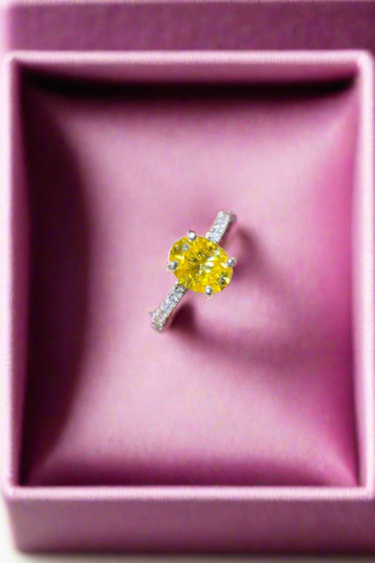 DCDI 2 Carat Yellow Moissanite 925S Ring
