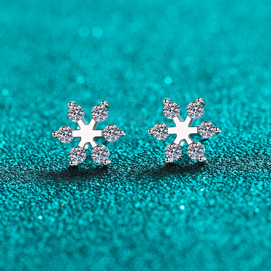 DCDI Snowflake Moissanite 925SS  Earrings