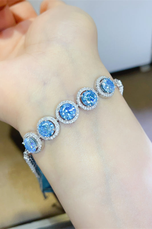 DCDI 5 Carat Sky Moissanite 925 Sterling Silver Bracelet