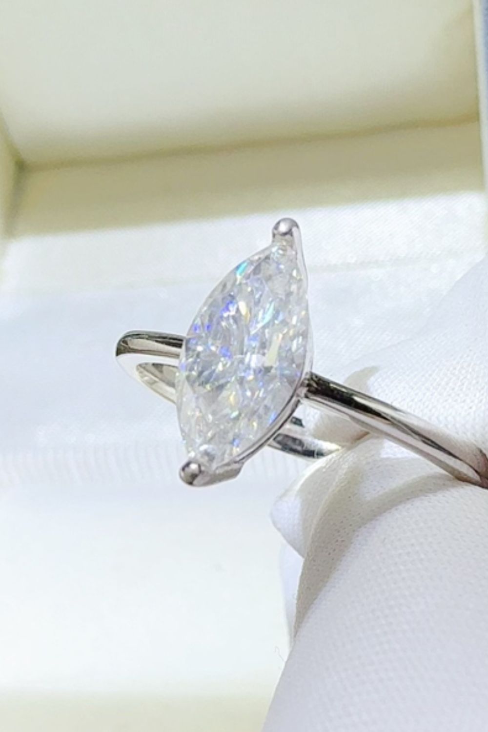 DCDI 2 Carat Marquise Moissanite Ring