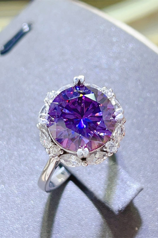 DCDI 5 Carat Crown Chakra Violet Moissanite 925SS Ring