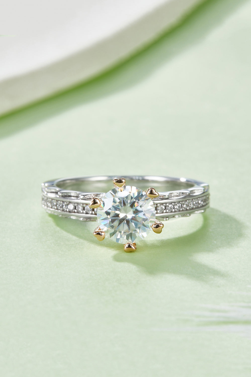 DCDI Destiny 1 Carat Moissanite 925 Sterling Silver Ring