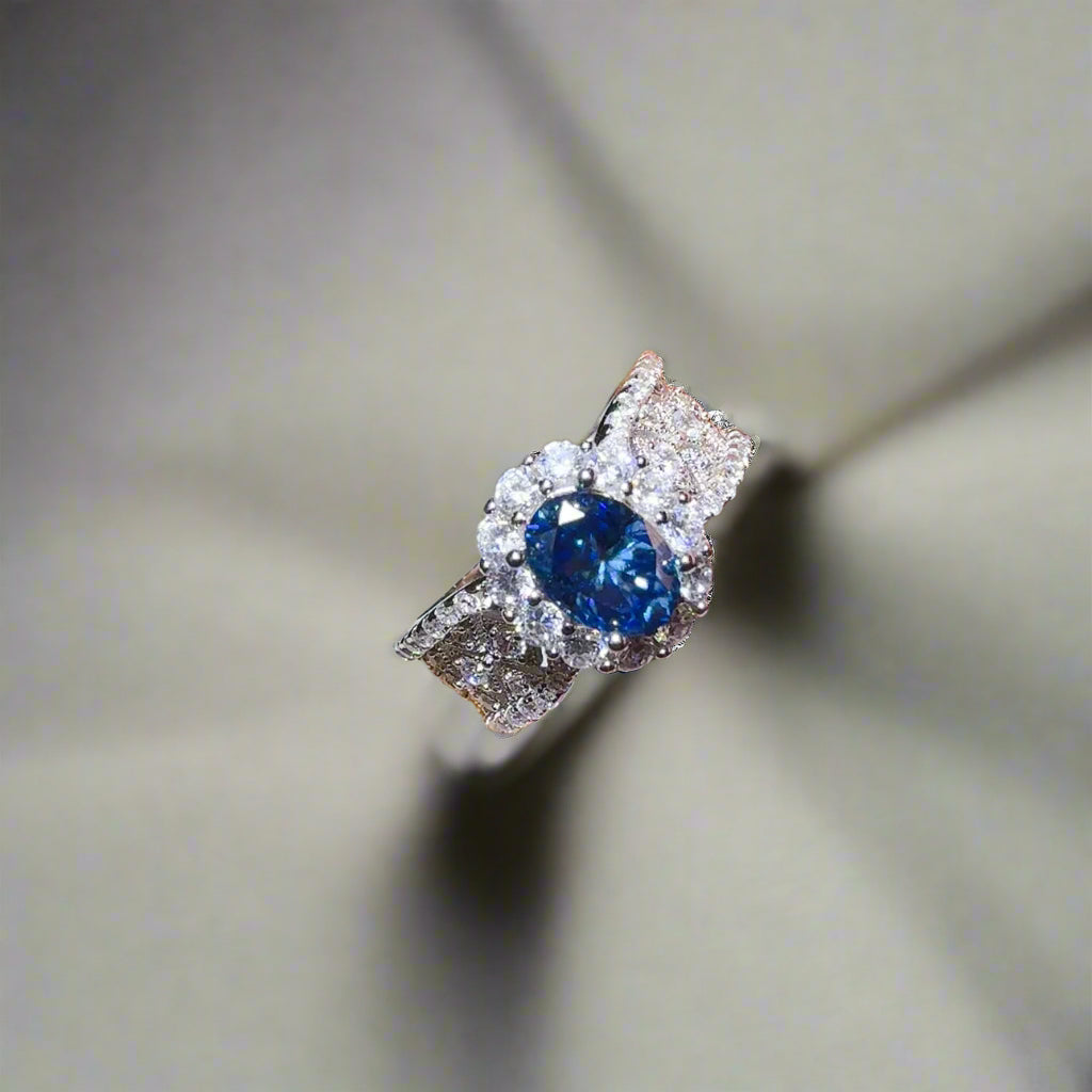 DCDI Royal Seas 1 Carat Moissanite Zircon 925SS Ring