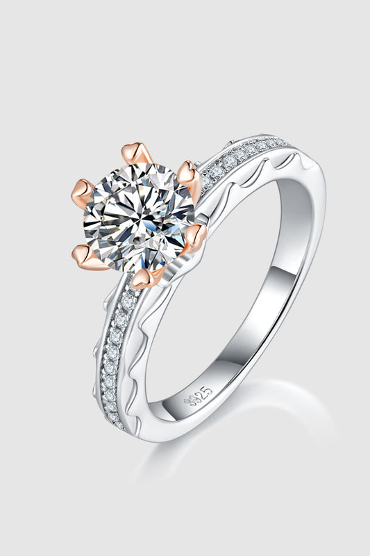 DCDI Destiny 1 Carat Moissanite 925 Sterling Silver Ring