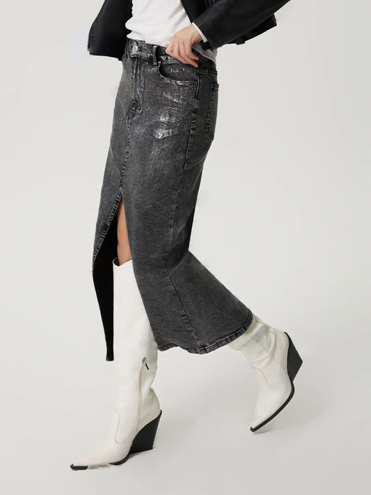DS Premium Denim Luxury L5 Midi Skirt
