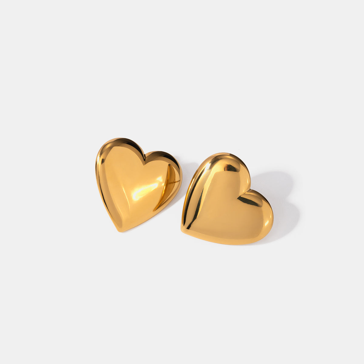 DCDI Stainless Steel Heart Stud Earrings