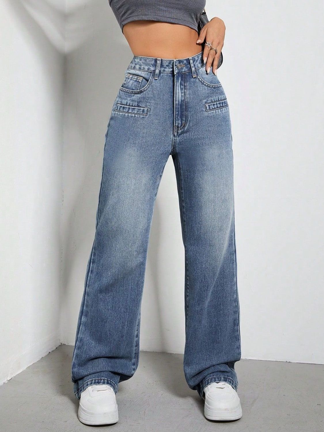 DS Premium Denim Luxury 21 High Waisted Wide Leg Jeans
