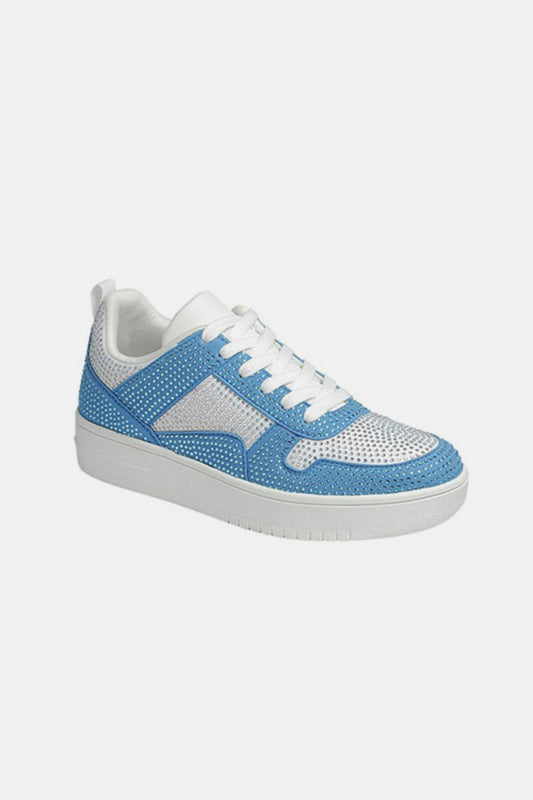 DCDI Rhinestone Platform Flat Sneakers