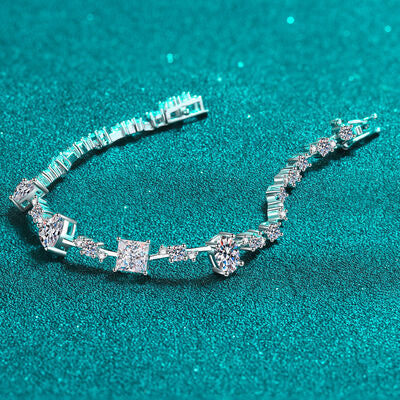 DCDI 6.2 Carat "Dainty" Moissanite 925 Sterling Silver Bracelet