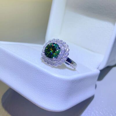 DCDI Burst Of Energy 2 Carat Moissanite 925 Sterling Silver Ring