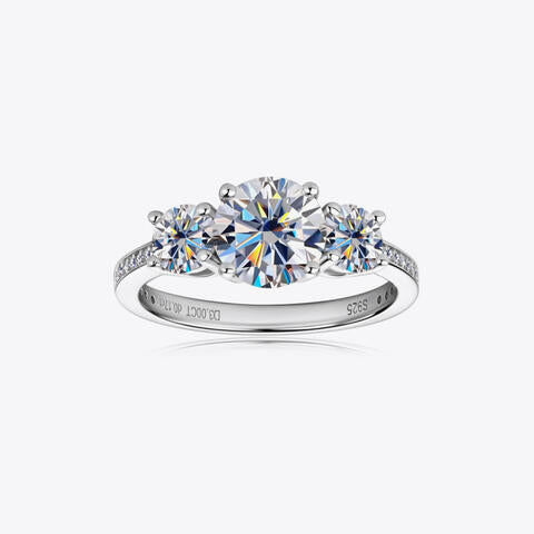 DCDI "Flaunty" 3 Carat Moissanite 925 Sterling Silver Ring