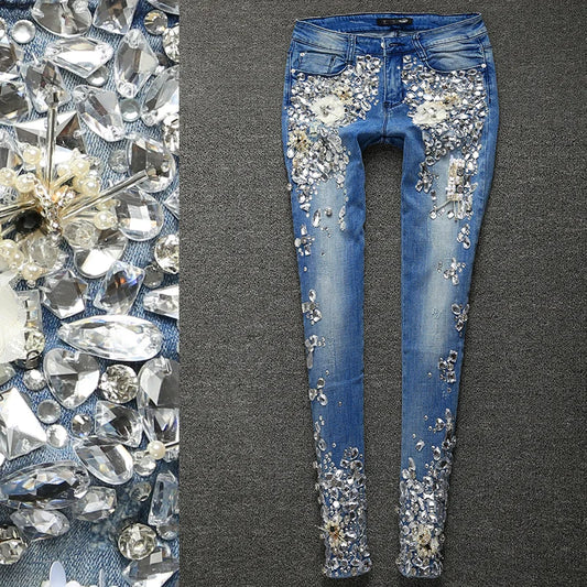 DCDI Trinket Luxury Hand Embellished Denim Jeans