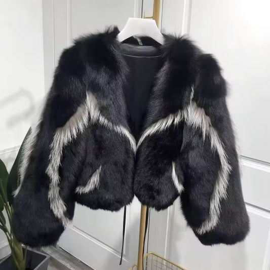 DS Designer 7674 Luxury Fox Fur Coat
