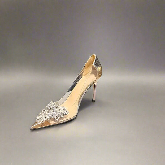 DCDI Bermuda Bridal Party Transparent Pumps